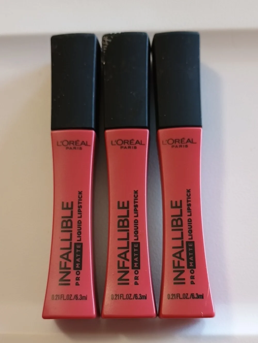 3 x L'Oreal Infallible Pro-Matte Liquid Lipstick, 16HR Wear, 878 Raspberry Rose